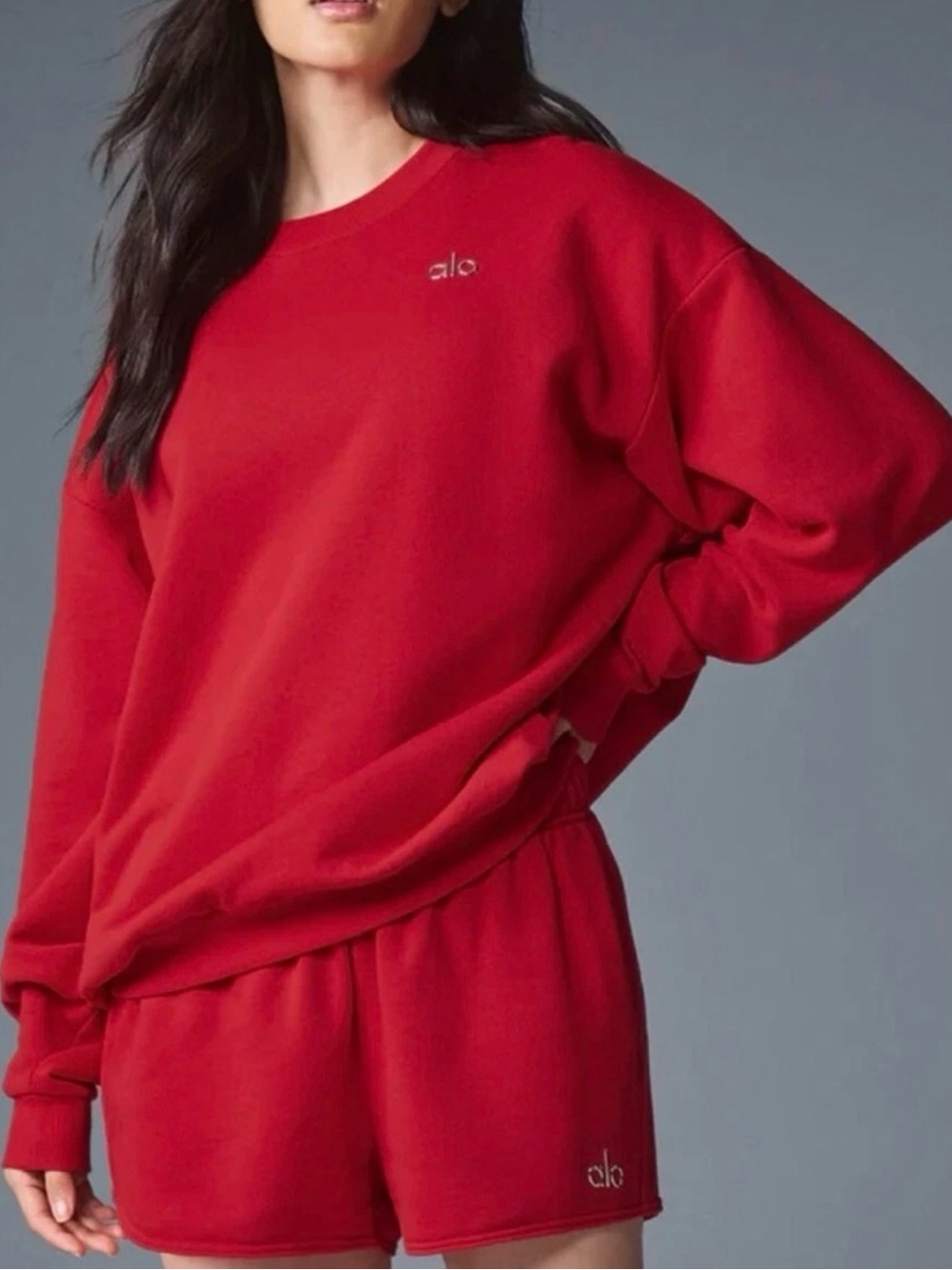 Alo Yoga Accolade Crew Neck Pullover NWT Bold Red Size XL